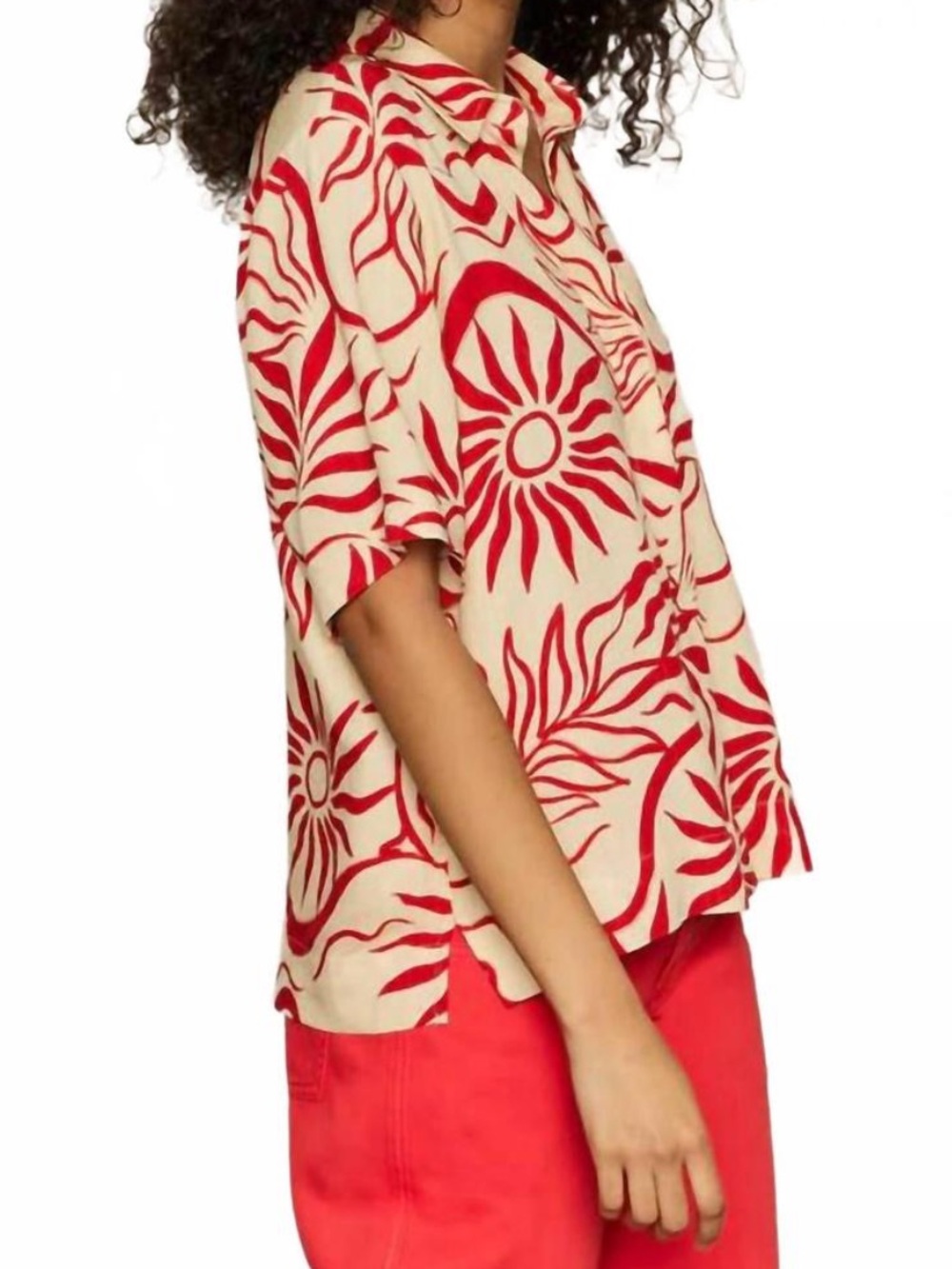 Sanctuary Relaxed Vacation Shirt in Sunny Riviera | Size Medium - Picture 2 of 8